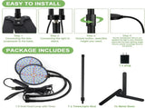 Dual Ring LED Grow Lights for Indoor Plants, 6000K Full Spectrum, Auto On Off Timer 4/8/12/18Hrs, V1237-ZY00B0D6RD1ZV2