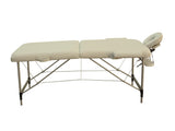 YES4HOMES 2 Fold 6cm Thickness Foam Portable Aluminium Massage Table Massage Bed Beauty Therapy V278-ALUM-FOLD2-60F-BE
