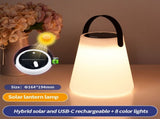 Solar Camping Lantern IP44 Water Proof LED Hanging Tent Light 8 Color Lights for Outdoor Garden Lawn V1294-YM0901-230905HL04-2
