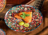 Ceramic Dinner Plates 4-Piece Set Unique Design High-Quality Ceramic Versatile - Multi - Size Pack V1106-DSZ-XXX2-NNN-MLT-PACKOF4PIECES