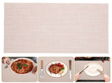 Set of 6 Plastic Dining Table Placemats for Indoor Use, Dinner Mats and Table Decoration Accessories V1370-AZ4-09980