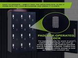 12-Door Locker for Office Gym Shed School Home Storage - Padlock-operated V63-839101