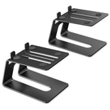 Desktop Speaker Stands with Vibration Absorption Pads, Metal Speaker Stands Pair Support Up to V1192-AZ-W-1091