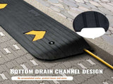 Upgraded Rubber Threshold Ramp, 2.5 cm Rise Wheelchair Ramp Doorway, Natural Curb Ramp Rated 15 tons V952-XBLYPDGB1445XG06OV0