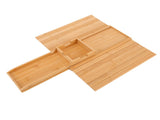 Wooden Sofa Arm Tray with Detachable Cup Holder Non Slip Foldable Couch Armrest Table for Drinks V1294-YM0901-3116250017811