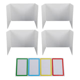 4pcs Classroom Privacy Shields Easy to Clean Quick Installation Plastic Desk Divider Boards for V1294-YM0901-3117230280611