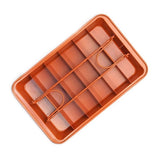 Baking Pan with Divider 18 Compartment Mold Baking Tray with Cutter Built in Slicer Brown V1369-AZ3-W-21159