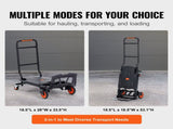 Aluminum Truck, 2 in 1, 136 kg Max Load Capacity, Heavy Duty Industrial Convertible Folding V952-DGNSTHC300BE75URLV0