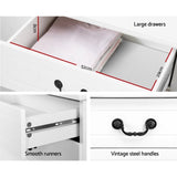 Artiss 6 Chest of Drawers - KUBI White FURNI-P-KUBI-LBOY-WH-AB