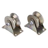 2pcs 2" V Type Wheel Track Rail W/ Bracket Sliding Gate Roller Steel V1294-YM0722-JYA03049