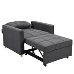 Suri 3-in-1 Convertible Lounge Chair Bed by Sarantino - Dark Grey SOFA-YGG-7001-LNN-DGY