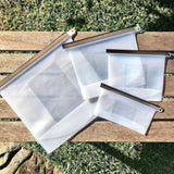 Silicone Zip Lock Food Pouch Bundle - 4 Sizes V573-ZIPALL4