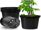 5 Gallon 12 Inch Plastic Nursery Pots, Plant Containers with Drainage Holes, Round Sturdy Garden V1258-DP02-C-1473