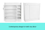 21 Pairs Shoe Cabinet Rack Storage Organiser - 80 x 30 x 90cm - White CBT-080-030-090-WH