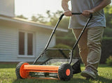 Push Reel Lawn Mower 35 cm, 5 Blades Manual Push Mower No Motor, 15-45 mm Adjustable Cutting Height, V952-SDTSGZGCJ14IZEEJ2001V0