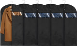 Garment Bags - 5 x Black Garment Bag with Zipper 60x150 - Garment Bags - Clothing Storage Bag V1188-MS101-01992-1