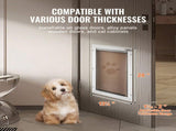 Pet Door, 33.7 x 50.9 cm Aluminum Frame with Lock and Flap System, Weatherproof Doggy Door, Easy to V952-MSCWMLMLHJ1PCF80QV0