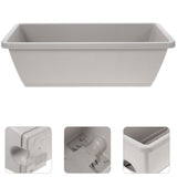4-Pack Light Grey Rectangular Resin Window Planter Boxes with Drainage Holes for Indoor and Outdoor V1192-AZ-W-34349