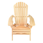 Gardeon Adirondack Outdoor Chairs Wooden Beach Chair Patio Furniture Garden Natural Set of 2 FF-BEACH-CHAIR-NTLX2