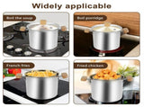 Stainless Steel Deep Fryer Pot, 4000ml Tempura Pot with Strainer Basket Wood Handles for Fried Food V1188-MS-721-316