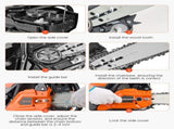 52cc Gas Chainsaw 1.8 kW Gas Powered 455 mm Chainsaw For Wood Cutting V952-RQLJ18INCHEC6XJG9001V0