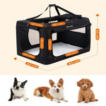 FEANDREA Dog Kennel Transport Box Folding Fabric Pet Carrier 60cm Black V227-3309641000990