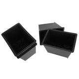 4Pcs Stackable Bed Risers ABS Anti Slip Furniture Risers for Bed Desk Sofa Table Black 6 Inch V1294-YM0706-3114230085312