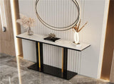 Heavy Duty Marble Entry Console Table Extra Large Sofa Table Accent Furniture V767-JJ-XZ777-BLB