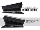 Under Tray Tool Box Underbody Pair Set 750mm Black Steel V379-UTRYBLKL7SET06