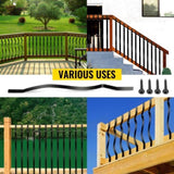 Deck Balusters, 51 Pack Metal Deck Spindles, 32.25"x1" Staircase Baluster with Screws, Iron Deck V952-TLGYC32.2550/SL5YV0
