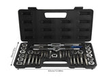 40Pcs M3-M12 Screw Nut Tap and Die Set with Wrenches and Thread Gauge Heavy Duty Hand Tools V1294-YM0901-DE-JY04295