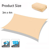 3X4M Sun Sail Waterproof UV Protective Outdoor Shade, Light Orange, for Garden Terrace Pool Camping V1188-MS-325-0995