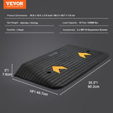 Upgraded Rubber Threshold Ramp, 7.6 cm Rise Door Ramp with 1 Channel, Natural Rubber Car Ramp with V952-XBLYPDGB1355XZ76IV0