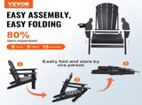 Adirondack Chair Plastic, Set of 2 All-Weather Portable Folding Fire Pit Chair, Outdoor Adirondack V952-SLADLDKYHSKZ8TB0XV0