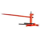 49" Hay Spear, Bale Spears 726kg Loading Capacity, Three-Point Hitch Tractor Attachment with 2pcs V952-TZCZS49INCHSCWHSBV0