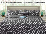 Ramesses Alena Charcoal 4 Pcs Ultrasonic Comforter Set Queen V442-KIT-COMFORTER-ALENA4PCS-CHARCOAL-QS