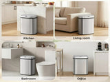 Devanti 50L Sensor Bin Motion Rubbish Automatic Silver SB-D-50-SS