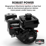 Baumr-AG Motorised Tracked Wheelbarrow Dumper, Briggs & Stratton CR950 Petrol Engine, 500kg Capacity V219-BRWPWRBMRBT98