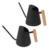Watering Can with Long Spout Rustproof Stainless Steel Watering Pot with Wooden Handle for Garden V1294-YM0703-3111230098012