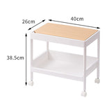 Rolling Cart Large Capacity Eco Friendly PP MDF Sturdy Construction Space Saving Utility Cart For V1294-YM0717-3117220191811