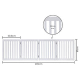 Four Panel Freestanding Dog Gate, White V568-GMW-266-W