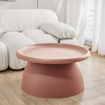 Artiss Coffee Table Round 71CM Plastic Pink AI-PP-CT-L-PK