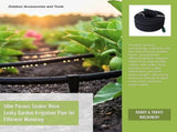 50m Porous Soaker Hose Leaky Garden Irrigation Pipe for Efficient Watering V63-952951