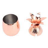 Cocktail Shaker Pineapple Shape Stainless Steel Polished Smooth Surface 500ml for Home Bar Rose Gold V1294-YM0703-3118230139911