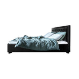 Artiss Bed Frame Double Size Gas Lift Black TIYO BFRAME-F-TIYO-GAS-D-BK-ABC