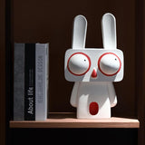 Resin Big Eyes Rabbits Sculptures,Cartoon Rabbit Statue Modern Art Home Decoration, Home, Office, V1366-AZ2-W-04490