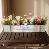 faux potted plant, sunflower, wooden box, home decor, Australia, living room tabletop V1106-112-23547-MLT-27