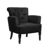 Artiss Armchair Wingback Charcoal Lothair FA-CHAIR-WING02-BK