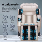 FORTIA Zero Gravity Recline Full-Body Massage Chair, with Back and Foot Rollers, Squeezing Air V219-MSGECHFORA5BR