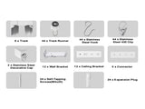 Ceiling Curtain Track Set 17.7 FT/5.4 Meter Room Divider with Hooks White V952-THBCLGDTZLHJN5CV4V0